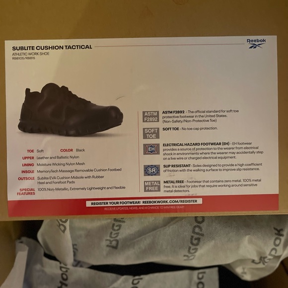 Reebok Men's Tactical Shoe - Black - New - Picture 11 of 16